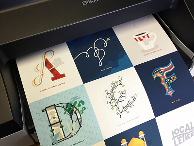 Proofing alphabet illustration lettering print typography