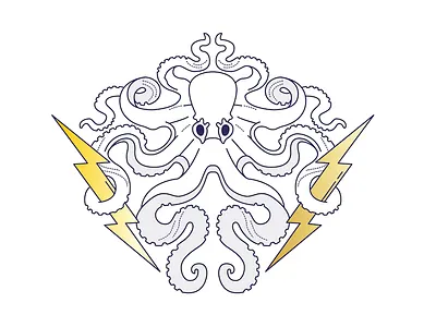 Octopus Concept bolt kraken lightning ocean octopus sea squid zeus