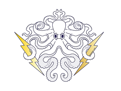 Octopus Concept bolt kraken lightning ocean octopus sea squid zeus