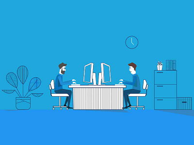 Workplace! assignment colleague computers men office patterns people room staff textures work workplace