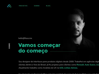 About Page - Portfolio 2017 ui design ux design web design