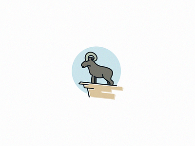 Ram Cliff animal cliff icon illustration ledge logo nature ram