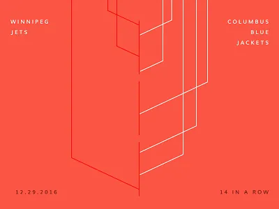 Blue Jackets Score: December 29, 2016 blue jackets columbus data data visualization hockey infographics minimal nhl score sports typography