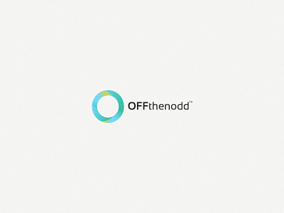 Offthenodd blue branding clean colorful gradient identity logo modern simple stationary