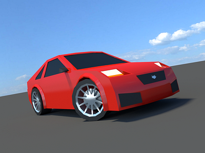 Japan Drifter front 3d blender clean design drifter flat lowpoly modeling racecar road vintage