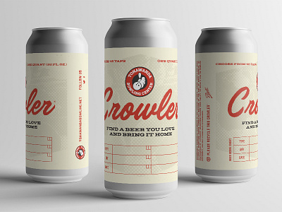 TBC Crowler Label beer beer on tap bowling branding buffalo can design craft beer crowler label design label typography