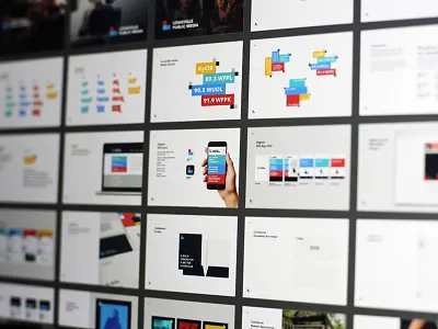 Louisville Public Media Brand Manual blocks brand manual dynamic identity l music public radio radio