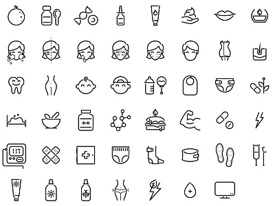 E-commerce icon set for Pharm24.gr icon set icons pharmacy