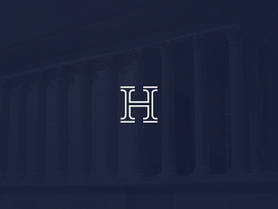 Letter H + Column column h history law letter logo minimal pillar roman rome royal