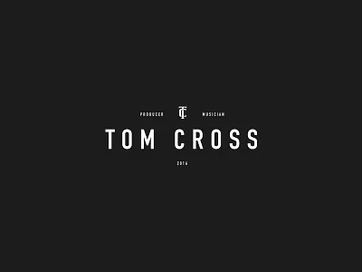 Tom Cross Logo Design classy black classy logo logo logodesign logotype musiclogo retro type typography vintage vintagelogo white