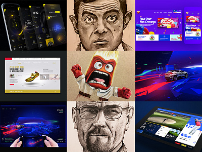 2016 - Best 9 2016 app concept illustration ui