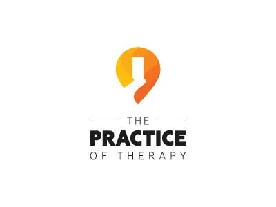 The Practice Of Therapy door journey logo mark map pin path
