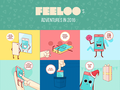 Feeloo's Adventures 2016 2016 adventure app app store feel game illustration ios mobile vector