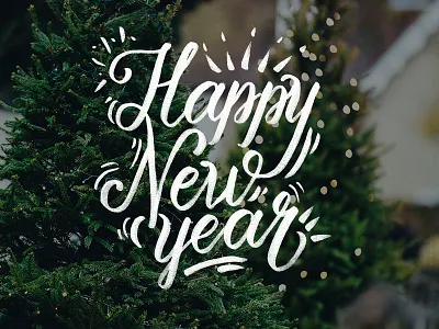 Happy New Year! brush brush pen christmas happy new year lettering new year script