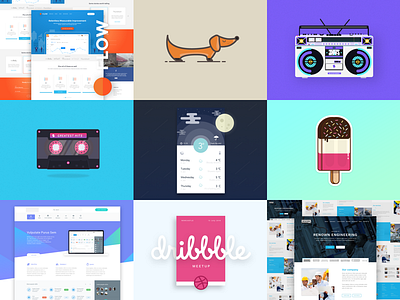 Best 9 for 2016 best9 blackformat colour design dribbble icons illustration meetup ui ux webdesign website