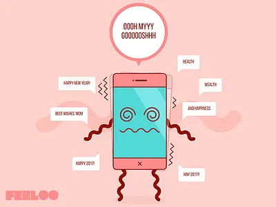 Feeloo - Your Mobile Has Feelings! #7 happy new year