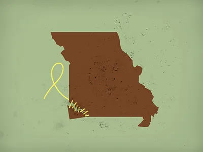 Hope for Joplin Poster distressed flat hope missouri poster ribbon state stitch yellow