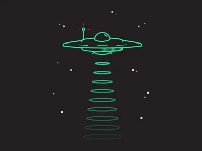 UFO alien illustration space stars ufo vector