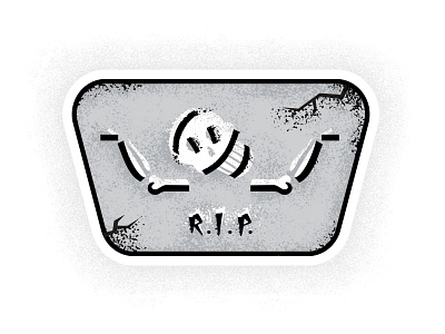 R.I.P. 2016 illustration r.i.p. rip shrug skeleton skull whatever
