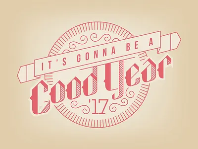 It's Gonna Be A Good 2017 2016 2017 badge gothic line art new year
