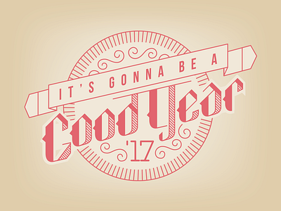 It's Gonna Be A Good 2017 2016 2017 badge gothic line art new year