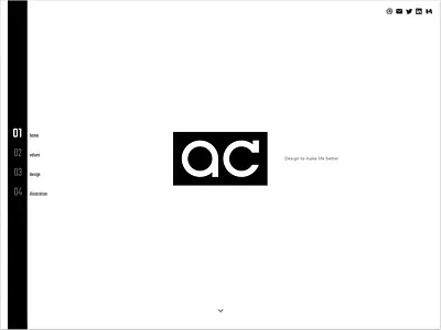 Personal Site black minimal personal portfolio simple site white