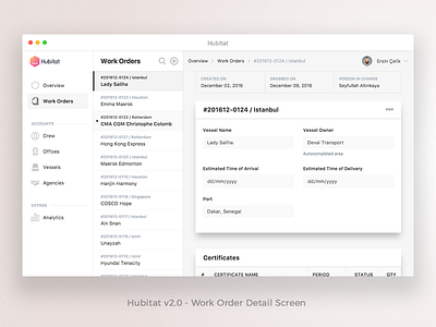 Hubitat v2.0 [Work Order Detail] account block bw crm form hubitat module profile sidebar simple work order