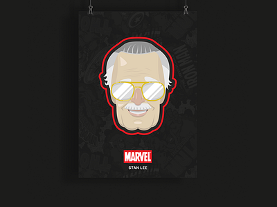 Stan Lee Poster marvel poster printdesign stan lee