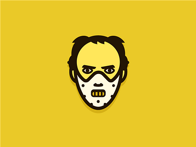 Hannibal Lecter - The Silence of the Lambs character design hannibal lecter horror movie icon logoface mask design minimal design portrait portrait serie psycho the silence of the lambs villain