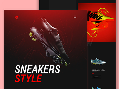 Reekters - Ecommerce Website Concept ecommerce interaction shoes shop shopify site ui web web design website