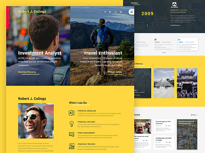 Colingz - Personal Website Template [Freebie] blog free freebie gallery interface landing page template ui ui design ux web webpage