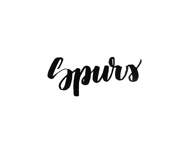 Spurs brush lettering brush pen calligraphy nba san antonio spurs tombow