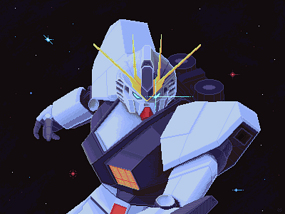 Gundam Nu gundam nu pixelart pixels space