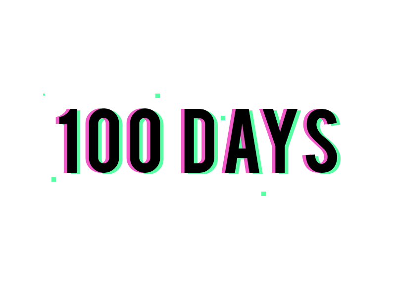 100 Days 100 days challenge design glitch