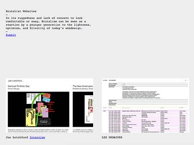 Brutalist Websites Feature brutalist websites design