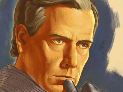Ben Mendelsohn illustration retro rogue one star wars vintage wip work in progress