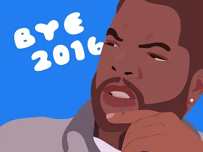 Bye Felicia 2016 2017 blue bye bye felicia ice cube illustration illustrator new year