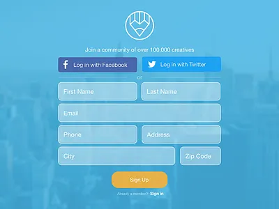 001 - Sign Up #dailyui appdesign christian seymour dailyui debut interface raidgear sign up ui webdesign