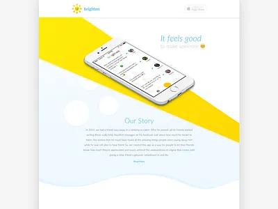 Brighten app brighten homepage iphone social