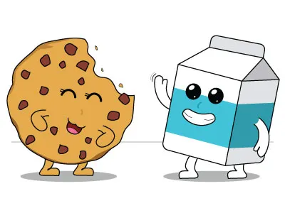 Best Friends best friends bff cookie food friends laugh milk