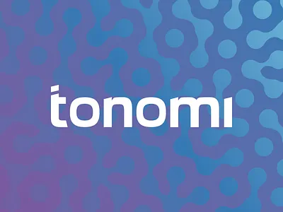 Tonomi blue design gradient hexagonal logo purple tonomi typography