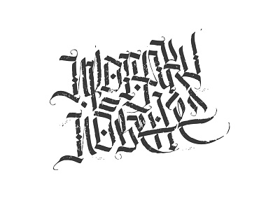 Прогулки по Вене calligraffiti calligraphy cyrillic gothic handwritten lettering