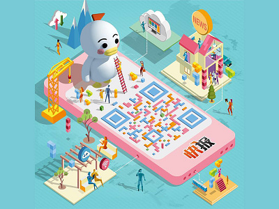 Art QR Code Design art tencent design illustration qrcode