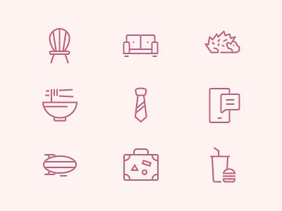 Budicon 2.0 (60%) animal budicon communication hedgehog icon icon set living room travel work