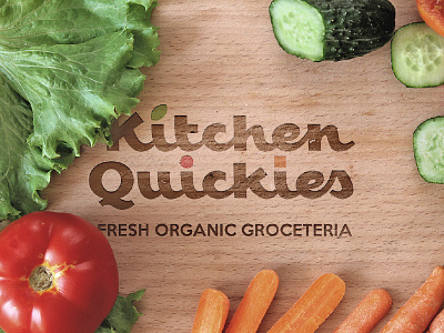 Kitchen Quickies brand identity fresh grocery groceteria identity lettering logo logotype organic shop store