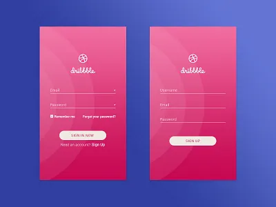 Dribbble Sign in/Sign up app debut dribbble form invite log in minimal modern sign in sign up ui ux