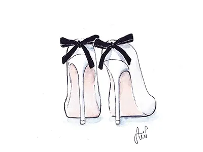 Dior shoes fashion illustration bow dior fashion fashion illustration fashion illustrator high heels illustration shoes