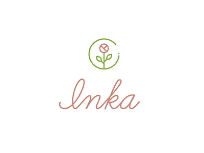 logo for the flowers lover - Inka flower greenery logo