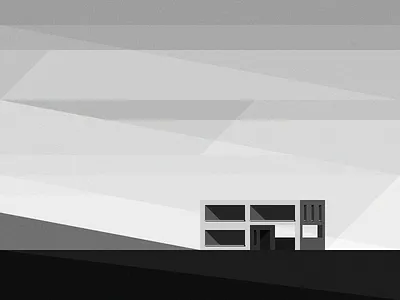 SOMBER 001 bauhaus black and white de branding franz ehrlich geometric house illustration modernism shape simple