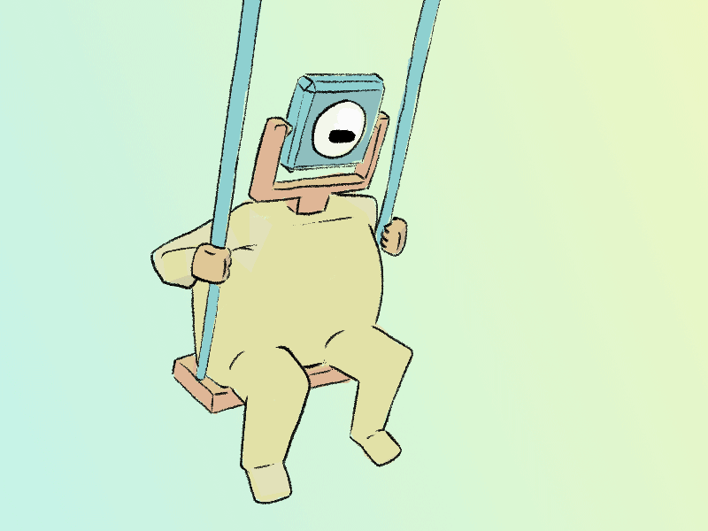 Swing animation gif hand drawn loop swing